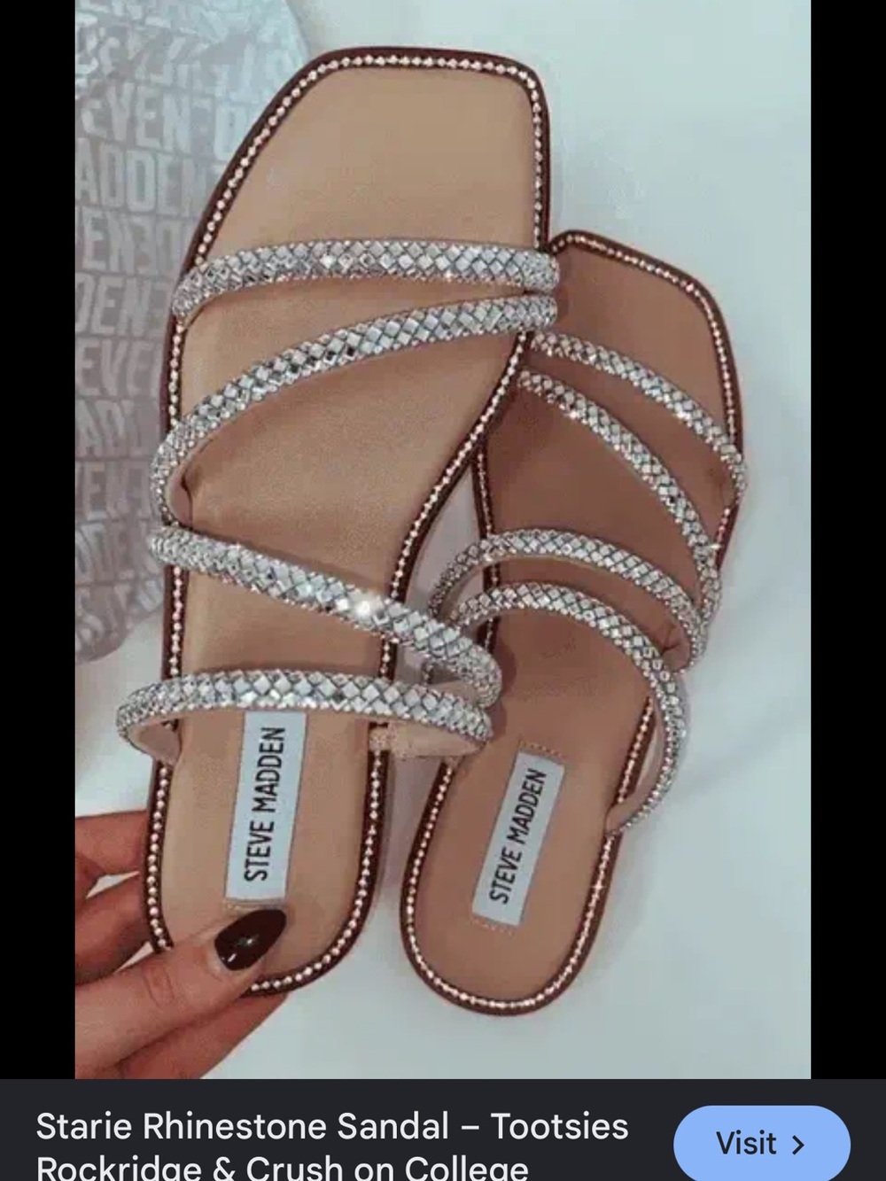 Steve Madden Starie Sandal - rhinestone strappy sandal